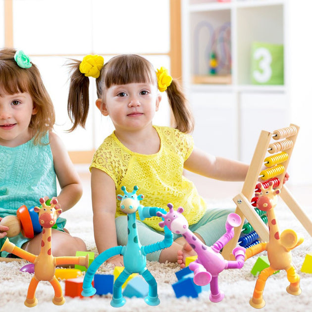 Stretchable Giraffe Tube Toy - Shoppers Haven  - Baby Toys     