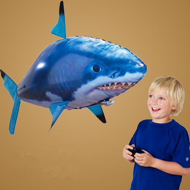Remote Control Shark Toy Air Swimming Fish Infrared Flying RC Airplanes Balloons - Shoppers Haven  - Electronic & RC Toys     