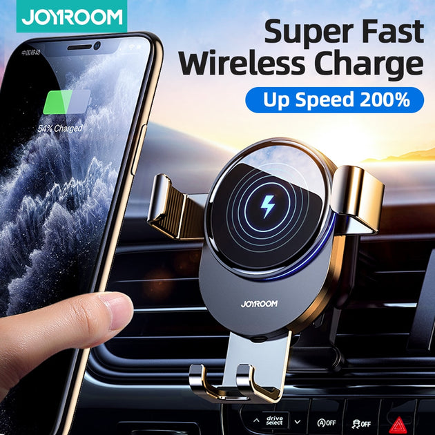 Car Mobile Phone Holder with WirelessCharger - Shoppers Haven  - Holder&Stand     