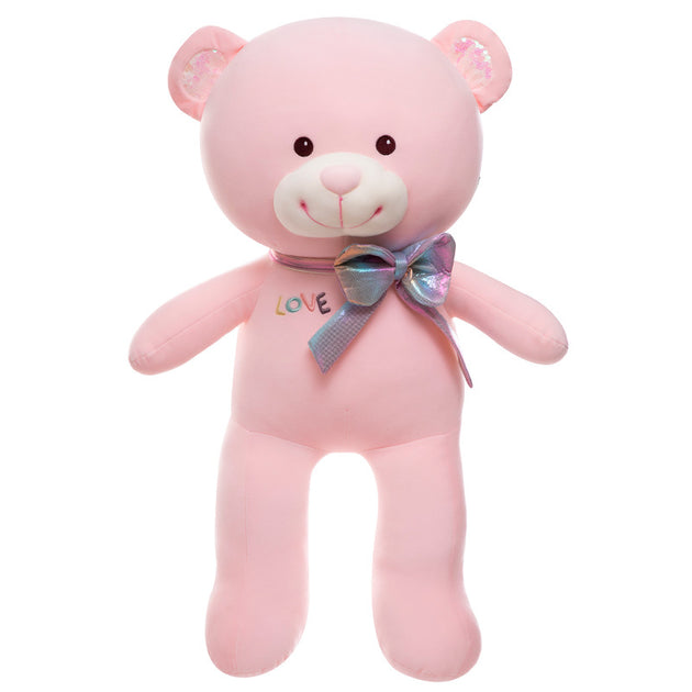 Cartoon Bow Big Bear Plush Toy - Shoppers Haven  - Soft Toys     