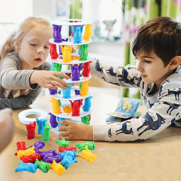 Penguin Tower Collapse Balance Toy - Shoppers Haven  - Blocks & Puzzles     