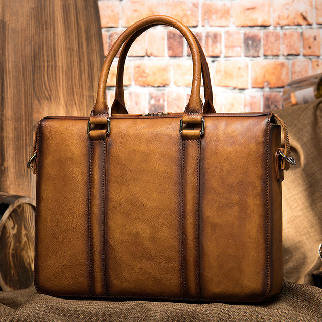 Vintage Leather Briefcase - Shoppers Haven  - Briefcase     
