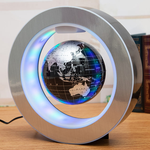 Round LED World Map Floating Globe Magnetic Levitation Light - Shoppers Haven  - Home Decor     