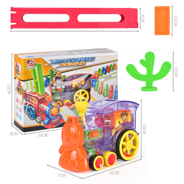 Transparent Domino Toy Train For Children - Shoppers Haven  - Blocks & Puzzles     