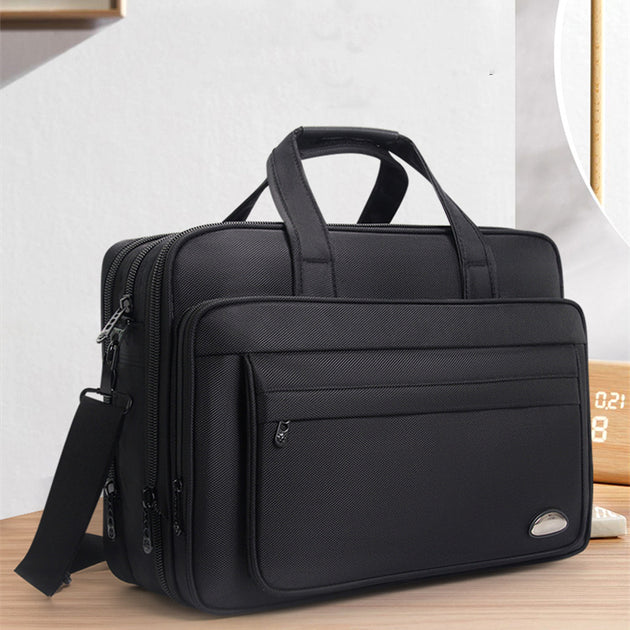 Large Capacity Imitation Leather Business Travel Briefcase - Shoppers Haven  - Briefcase     