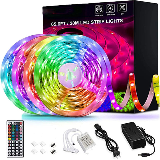 LED Strip Lights Lamp RGB Flexible Tape Diode 5M - Shoppers Haven  - Home Decor     