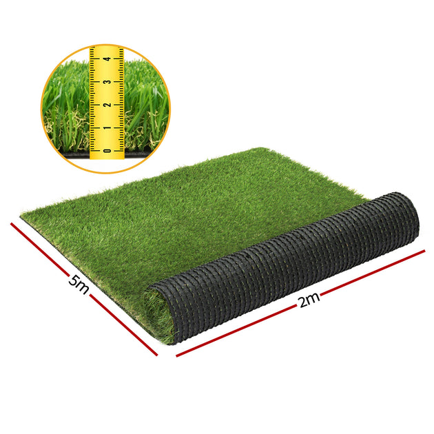 Primeturf Artificial Grass 30mm 2mx5m 50SQM Synthetic Fake Lawn Turf Plastic Plant 4-coloured - Shoppers Haven  - Home & Garden > Artificial Plants     