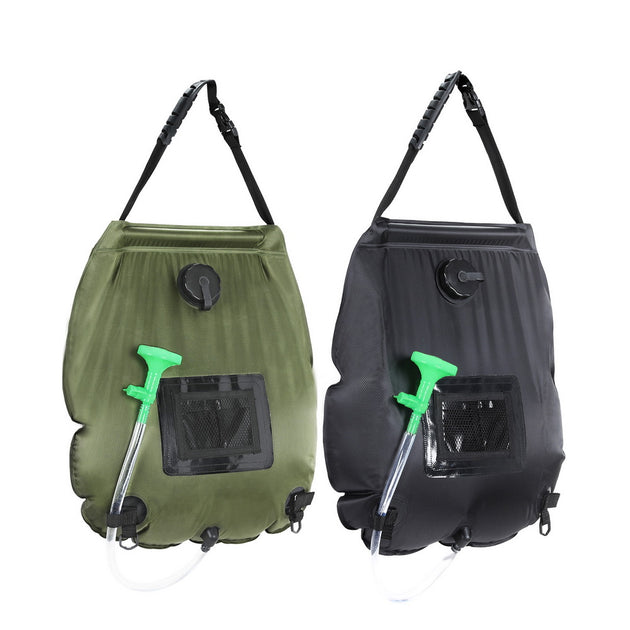Weisshorn Camping Shower Bag 20L Set of 2 Portable Green Black - Shoppers Haven  - Outdoor > Camping     