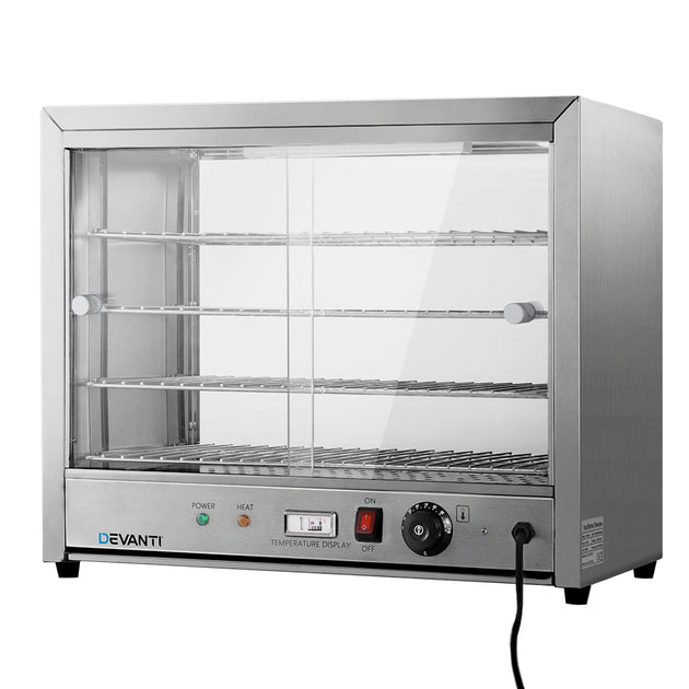 Devanti Commercial Food Warmer Hot Display Showcase Cabinet 64cm - Shoppers Haven  - Appliances > Appliances Others     