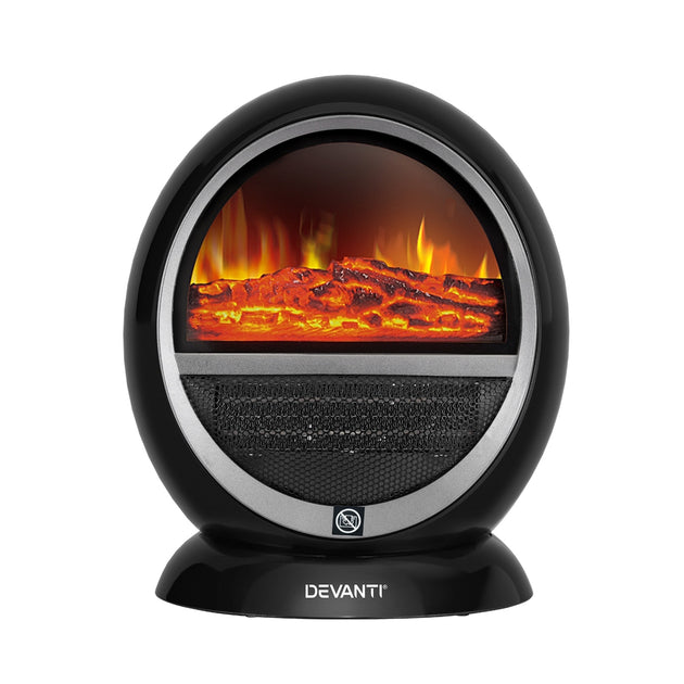 Devanti Electric Fireplace Fire Heaters 1500W - Shoppers Haven  - Appliances > Heaters     
