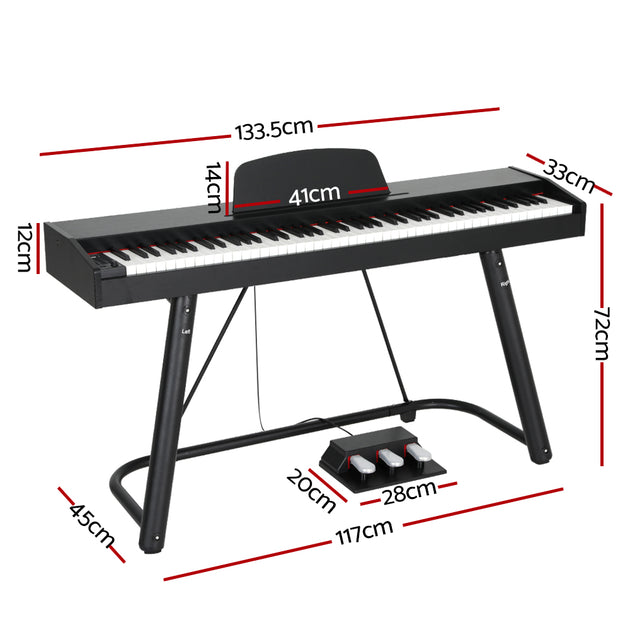 Alpha 88 Keys Electronic Piano Keyboard Digital Electric w/ Stand Full Weighted - Shoppers Haven  - Audio & Video > Musical Instrument & Accessories     