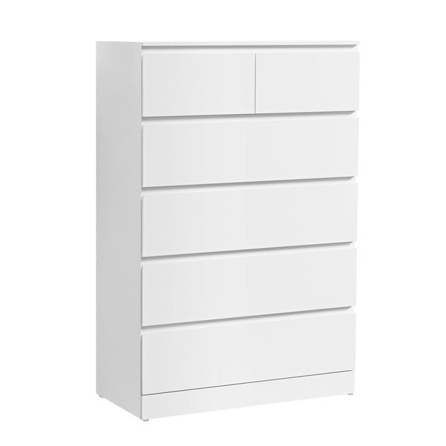 Artiss 6 Chest of Drawers - PEPE White - Shoppers Haven  - Furniture > Bedroom     