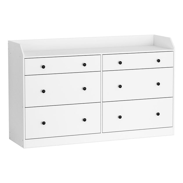 Artiss 6 Chest of Drawers - PETE White - Shoppers Haven  - Furniture > Bedroom     