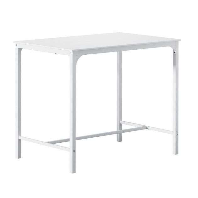 Artiss Bar Table Dining Desk High Kitchen Shelf Metal Legs Cafe Pub White - Shoppers Haven  - Furniture > Dining     
