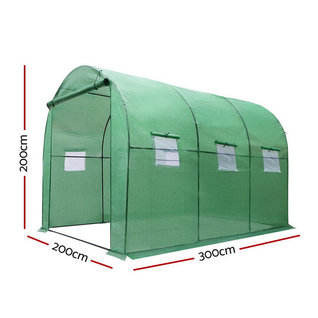 Greenfingers Greenhouse 3x2x2M Walk in Green House Tunnel Plant Garden Shed Dome - Shoppers Haven  - Home & Garden > Green Houses     