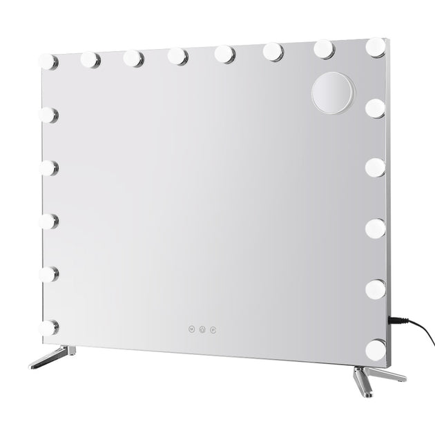 Embellir Bluetooth Makeup Mirror 80X65cm Hollywood with Light Vanity Wall 18 LED - Shoppers Haven  - Health & Beauty > Makeup Mirrors     