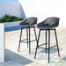 Gardeon 2PC Outdoor Bar Stools Plastic Metal Dining Chair Patio Furniture Garden - Shoppers Haven  - Furniture > Outdoor     
