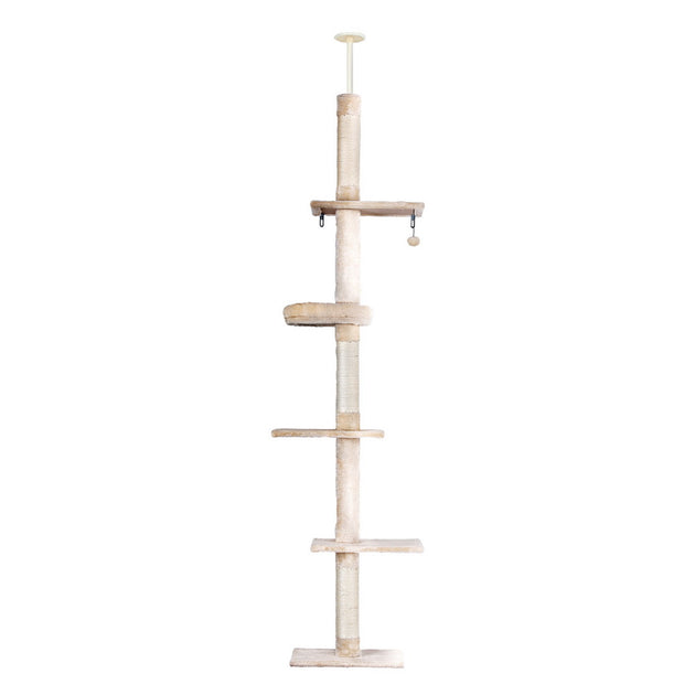 i.Pet Cat Tree 290cm Tower Scratching Cats Post Scratcher Floor to Ceiling Bed - Shoppers Haven  - Pet Care > Cat Supplies     