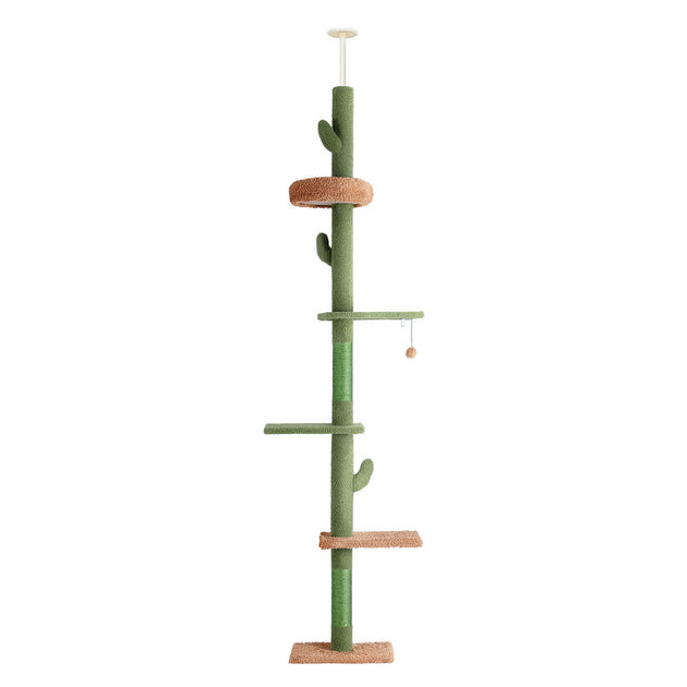 i.Pet Cat Tree Tower Scratching Post Scratcher Floor to Ceiling Cats Bed 290cm - Shoppers Haven  - Pet Care > Cat Supplies     