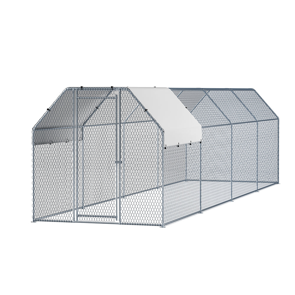 i.Pet Chicken Coop Cage Run Rabbit Hutch Large Walk In Hen House Cover 2mx8mx2m - Shoppers Haven  - Pet Care > Coops & Hutches     
