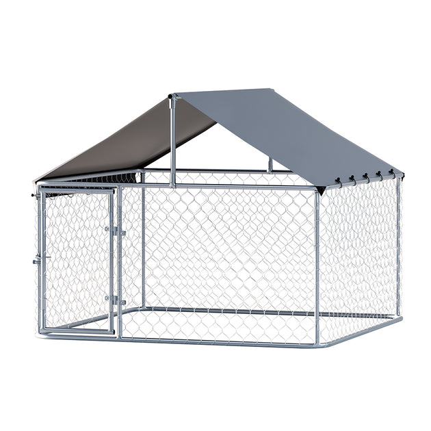 i.Pet Dog Kennel Large House XL Pet Run Cage Puppy Outdoor Enclosure With Roof - Shoppers Haven  - Pet Care > Dog Supplies     