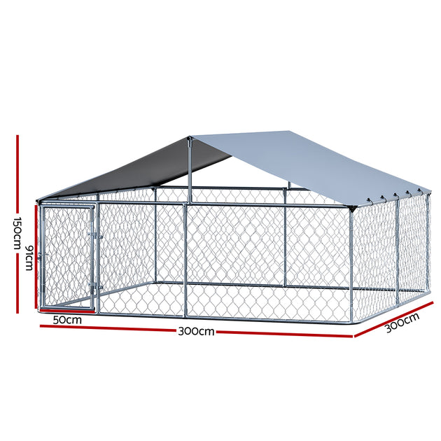 i.Pet Dog Kennel Large House XXL Pet Run Cage Puppy Outdoor Enclosure With Roof - Shoppers Haven  - Pet Care > Dog Supplies     