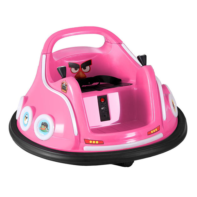Kids Ride On Car Bumper Electric Toys Cars Light Remote Angry Birds Sticker Pink - Shoppers Haven  - Baby & Kids > Ride on Cars, Go-karts & Bikes     