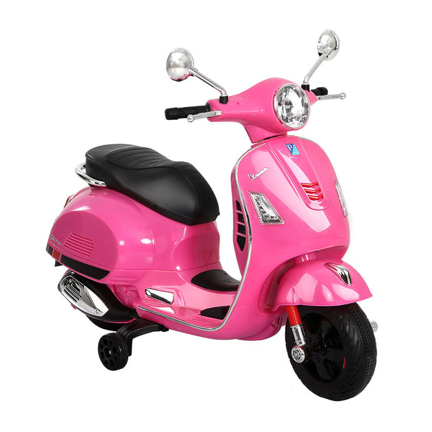 Kids Electric Ride On Car Motorcycle Motorbike Vespa Licensed GTS Pink - Shoppers Haven  - Baby & Kids > Ride on Cars, Go-karts & Bikes     