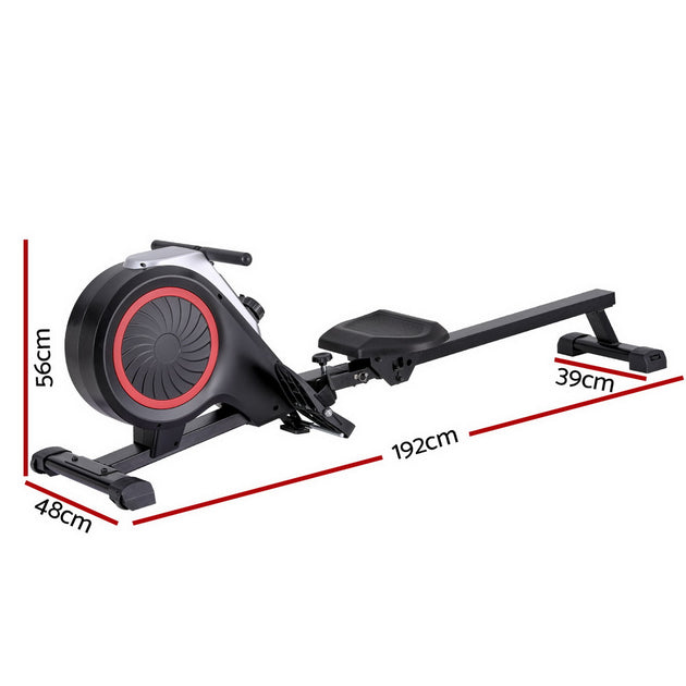 Everfit Rowing Machine 16 Levels Foldable Magnetic Rower Gym Cardio Workout - Shoppers Haven  - Sports & Fitness > Fitness Accessories     