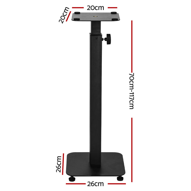 Alpha Speaker Stand 70-117cm Adjustable Height 2pcs - Shoppers Haven  - Audio & Video > Musical Instrument & Accessories     