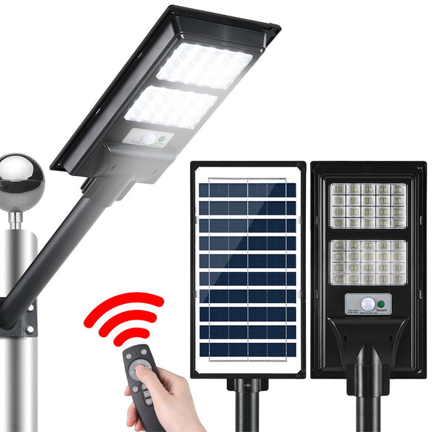 Leier 160 LED Solar Street Light Flood Motion Sensor Remote - Shoppers Haven  - Home & Garden > Garden Lights     