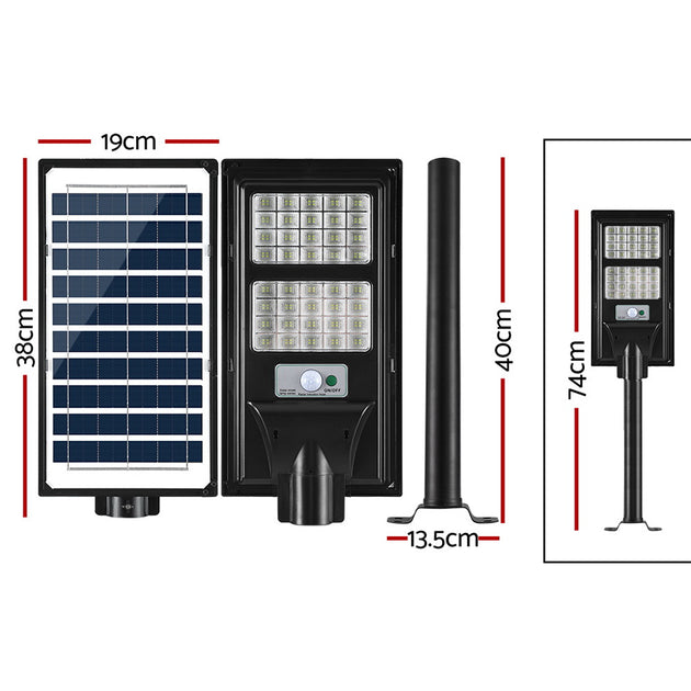 Leier 160 LED Solar Street Light Flood Motion Sensor Remote - Shoppers Haven  - Home & Garden > Garden Lights     