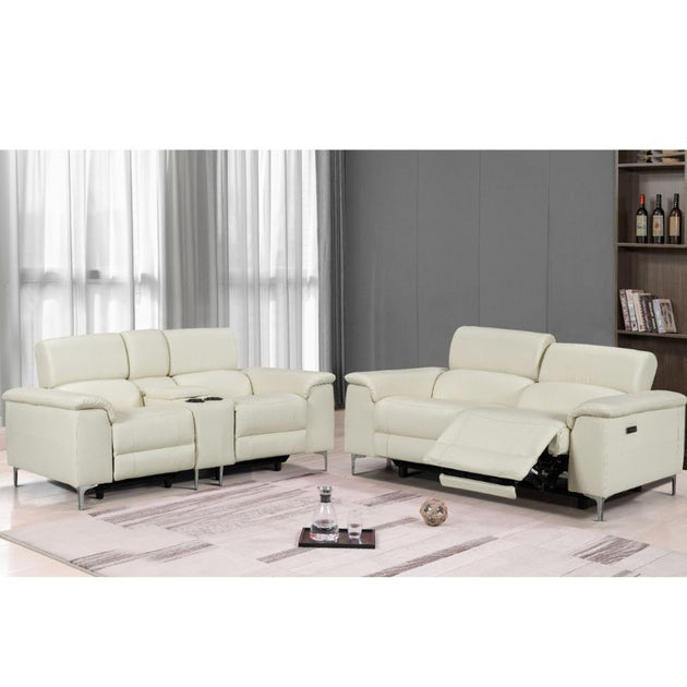Luna Dual Electric Sofa with Adjustable headrest 2 Seaters Set - Shoppers Haven  - Furniture > Sofas     