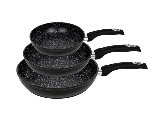 3-Piece Forged Frypan Set with Non-stick Coating - Shoppers Haven  - Home & Garden > Kitchenware     