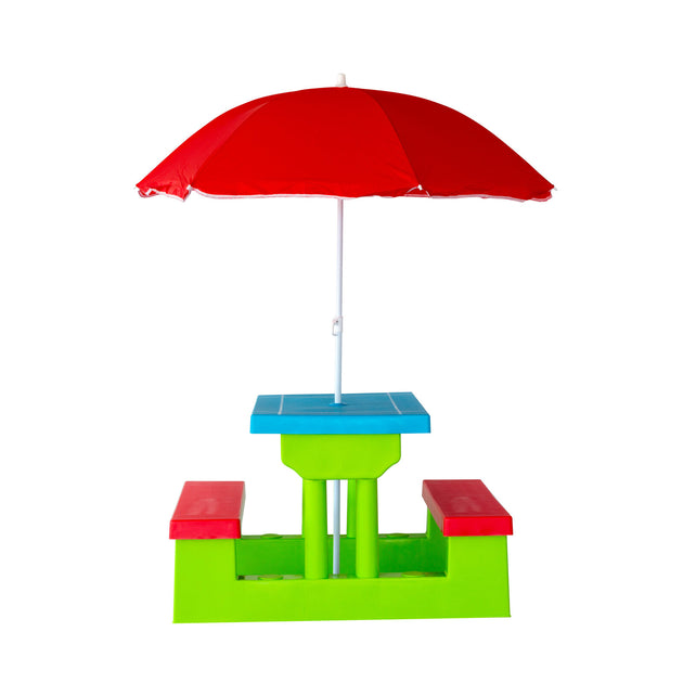 Durable Kids Picnic Table Set with Umbrella - Shoppers Haven  - Home & Garden > Garden Furniture     