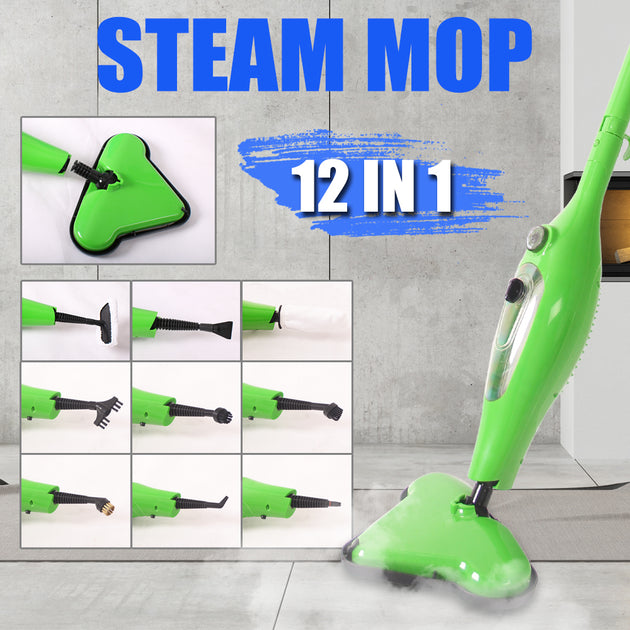 12 in 1 Multi Foldable Steam Mop Handheld Floor Steamer Carpet Cleaning Cleaner - Shoppers Haven  - Appliances > Appliances Others     