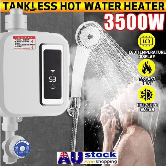 Tankless Instant Electric Hot Water Heater System Instant Hot Water Shower Heat - Shoppers Haven  - Appliances > Heaters     