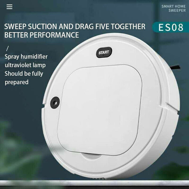 3 IN 1 Smart Robot Vacuum Cleaner Auto Cleaning Microfiber Mop Floor Sweeper st - Shoppers Haven  - Appliances > Appliances Others     
