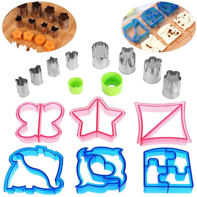 16 PCS Sandwich Cutter Kids DIY Toast Mold Bread Food Moulds Xmas Gift - Shoppers Haven  - Home & Garden > Kitchenware     