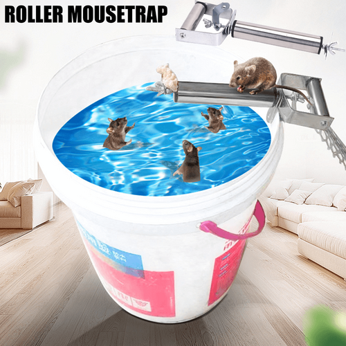 Walk The Plank Mouse Trap Roller Catch Mice Auto Reset Humane Bucket Rat Trap - Shoppers Haven  - Pet Care > Cleaning & Maintenance     