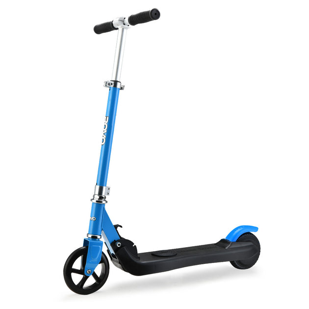 ROVO KIDS Electric Scooter Lithium Ride-On Foldable E-Scooter 125W Rechargeable, Blue - Shoppers Haven  - Baby & Kids > Ride on Cars, Go-karts & Bikes     