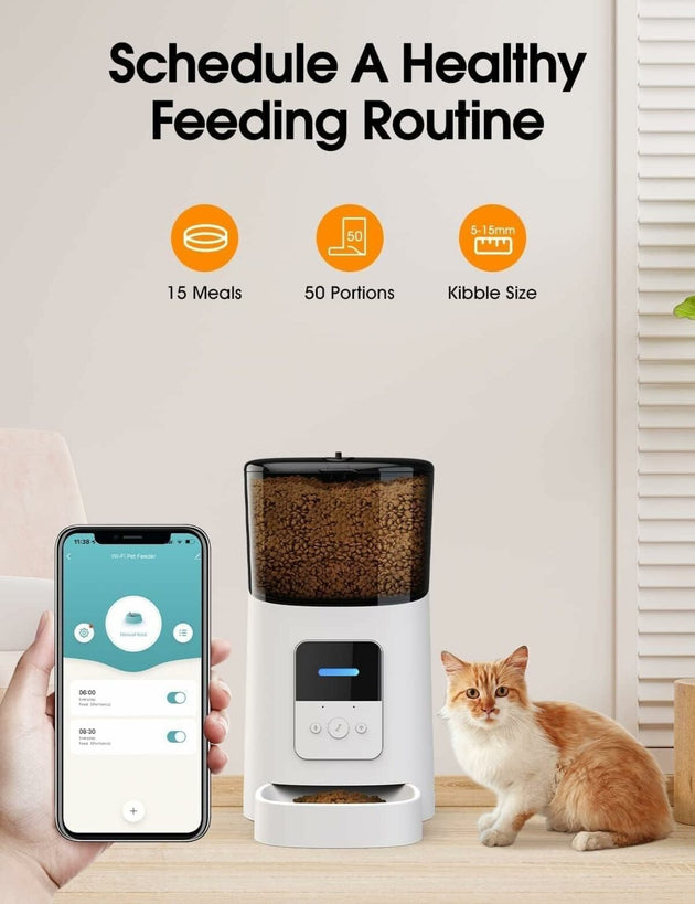 FLOOFI WiFi 6L Automatic Pet Feeder (White) FI-FD-121-CX - Shoppers Haven  - Pet Care > Pet Food     