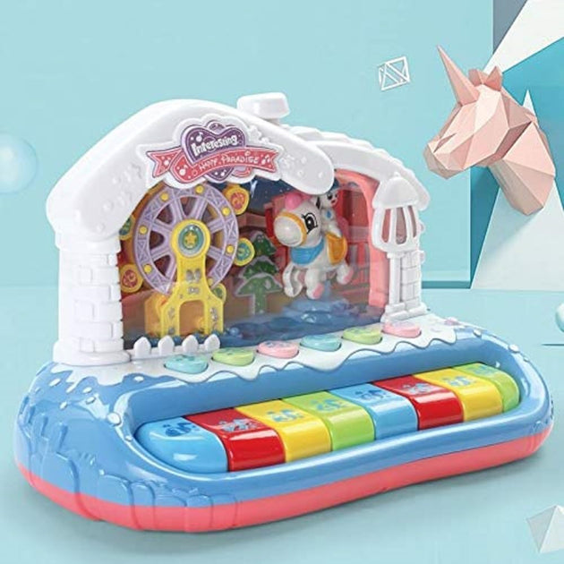 GOMINIMO Kids Toy Musical Ferris Wheel Piano Keyboard (Blue) GO-MAT-111-XC - Shoppers Haven  - Baby & Kids > Toys     