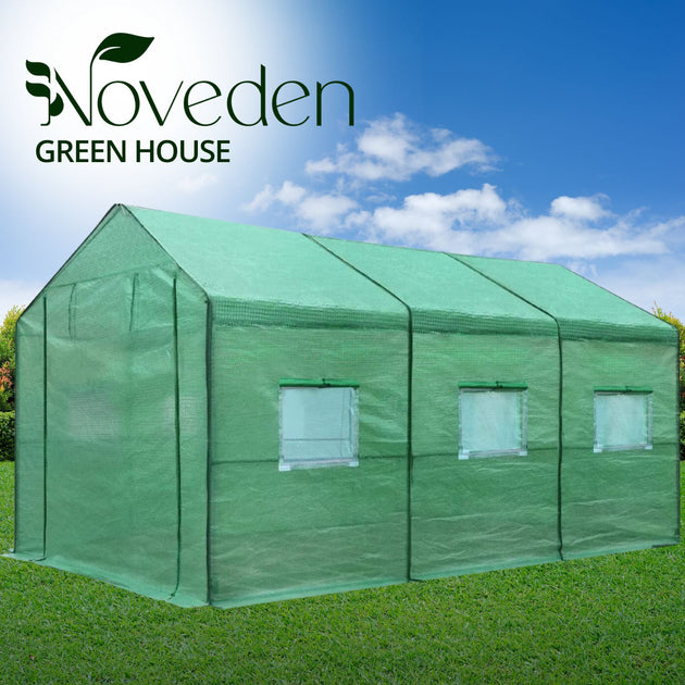 NOVEDEN Green House Storage Plant Lawn (3.5*2*2 Meter) NE-GH-100-LY - Shoppers Haven  - Home & Garden > Garden Furniture     
