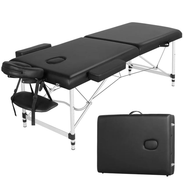 ONIREST 2 Fold Adjustable Portable Massage Bed (Black)OR-MTP-101-NS - Shoppers Haven  - Furniture > Mattresses     