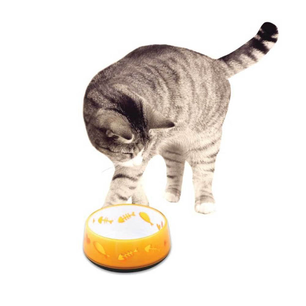 300ml Cat Bowl Orange Love - AFP Kitten Pet Food Water Feeding Anti Slip Dish - Shoppers Haven  - Pet Care > Pet Food     