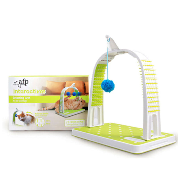 Cat Grooming Arch - Intercative Self Groom Brush + Scratcher Play - All For Paws - Shoppers Haven  - Pet Care > Toys     