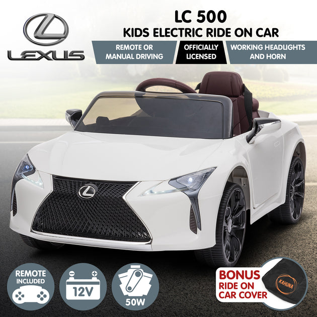 Kahuna Licensed Lexus Lc 500 Kids Electric Ride On Car - White - Shoppers Haven  - Baby & Kids > Ride on Cars, Go-karts & Bikes     