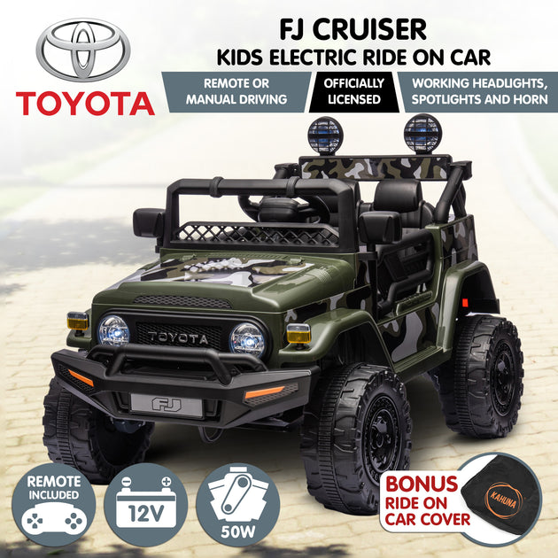 Kahuna Authorised Toyota FJ Cruiser Kids Electric Ride On Car - Green - Shoppers Haven  - Baby & Kids > Ride on Cars, Go-karts & Bikes     