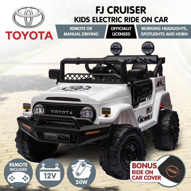 Kahuna Authorized Toyota Electric Kids Ride-on Car Fj Cruiser - White - Shoppers Haven  - Baby & Kids > Ride on Cars, Go-karts & Bikes     